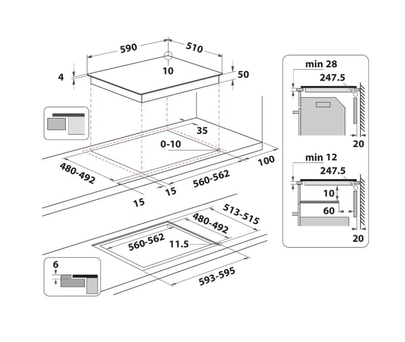 Hotpoint-Ariston-HS-4960C-CPNE-Nero-59-cm-Piano-cottura-a-induzione-4-Fornello-i-