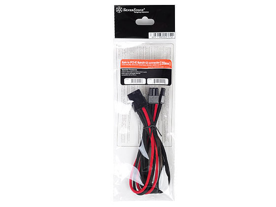 Silverstone-SST-PP07-PCIBR-cavo-di-alimentazione-interno-025-m--Silverstone-PCI-8-Pin-to-6-2--pin-PCIe-Cable-25-cm---Bla