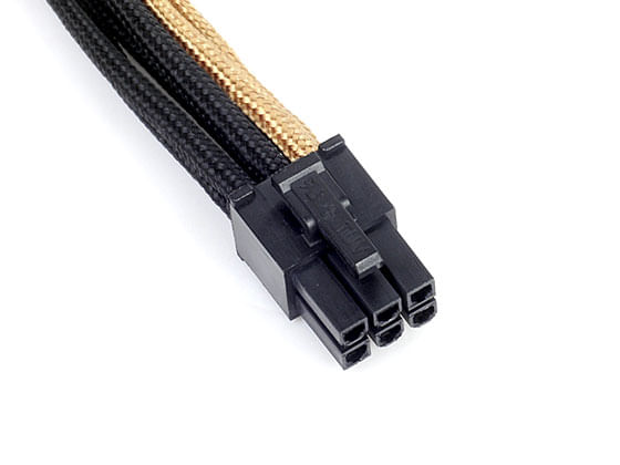 Silverstone-PP07-IDE6BG-03-m--Silverstone-6-pin-PCIe-to-6-pin-PCIe-Cable-25-cm---Black---Gold-