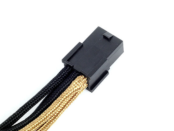 Silverstone-PP07-IDE6BG-03-m--Silverstone-6-pin-PCIe-to-6-pin-PCIe-Cable-25-cm---Black---Gold-