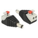 DeLOCK 65523 adattatore per inversione del genere dei cavi DC 5.5 x 2.1 mm Nero, Argento