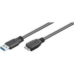 Goobay 1m USB 3.0 A/micro-B cavo USB USB A Micro-USB B Nero