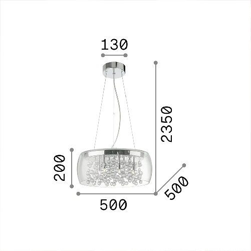 Sospensione-Moderna-Audi-80-Metallo-Trasparente-8-Luci-G9-3W-3000K-Luce-Calda