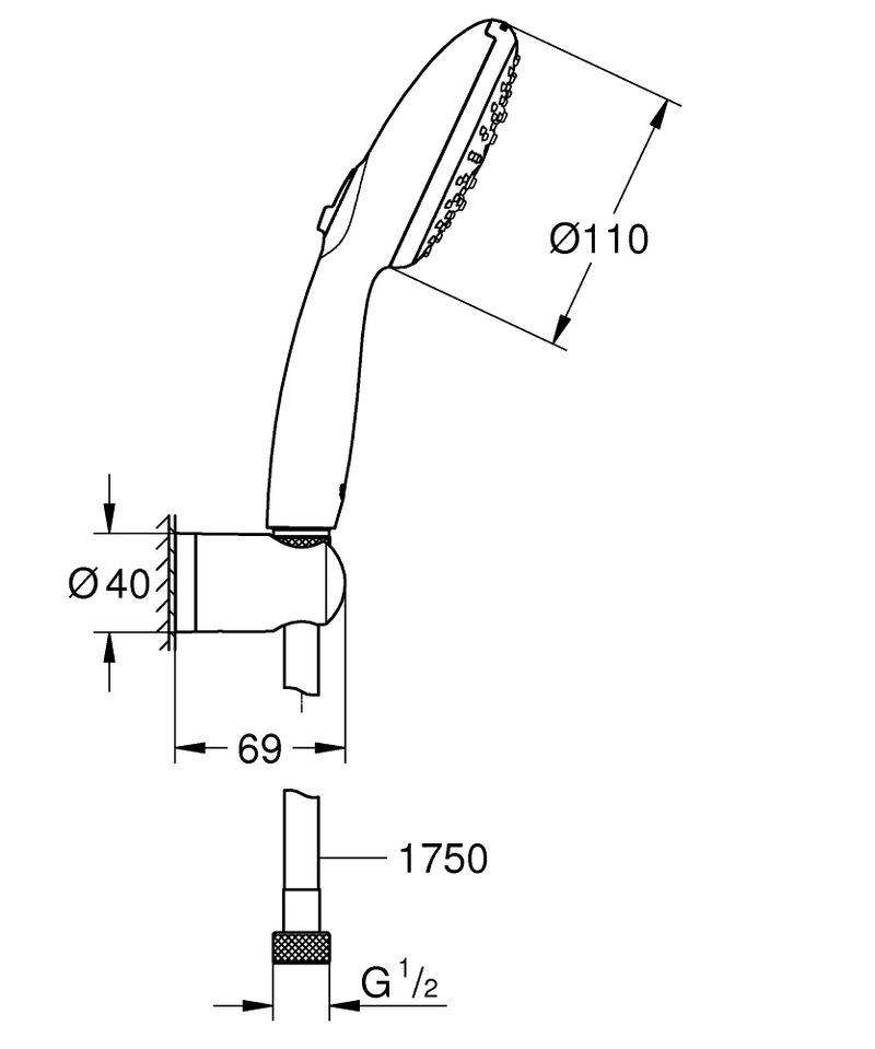 GROHE-Vitalio-Start-110-sistema-di-doccia-Cromo