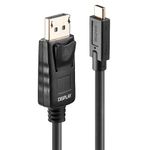 Lindy 43305 cavo e adattatore video 5 m USB tipo-C DisplayPort Nero (5M Usb Type C To Dp Adapter - Cable With Hdr - Warr