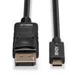 Lindy-43305-cavo-e-adattatore-video-5-m-USB-tipo-C-DisplayPort-Nero--5M-Usb-Type-C-To-Dp-Adapter---Cable-With-Hdr---Warr