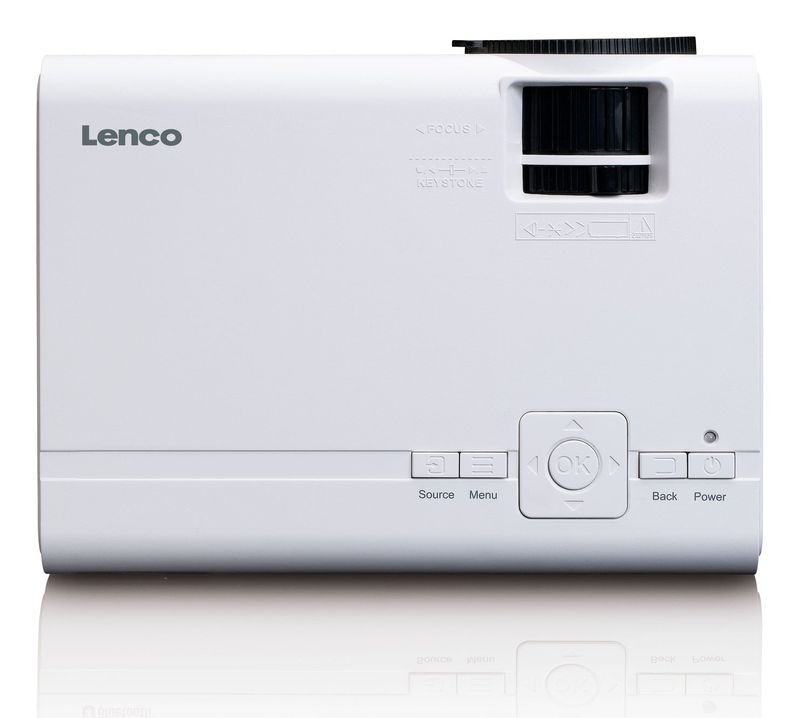 Lenco-LPJ-280WH-videoproiettore-Proiettore-a-raggio-standard-2800-ANSI-lumen-LCD-800x480-Bianco