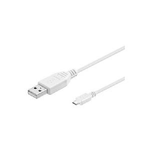 Goobay 1.8m USB 2.0 A/Micro-B cavo USB 18 m USB A Micro-USB B Bianco (Goobay USB 2.0 cable micro-USB to USB-A 1.8m white