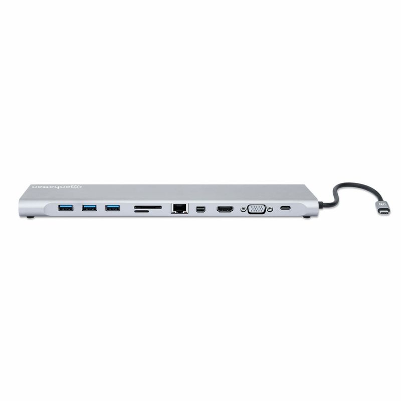 Manhattan-130578-replicatore-di-porte-e-docking-station-per-notebook-Cablato-USB-3.2-Gen-1--3.1-Gen-1--Type-C-Alluminio