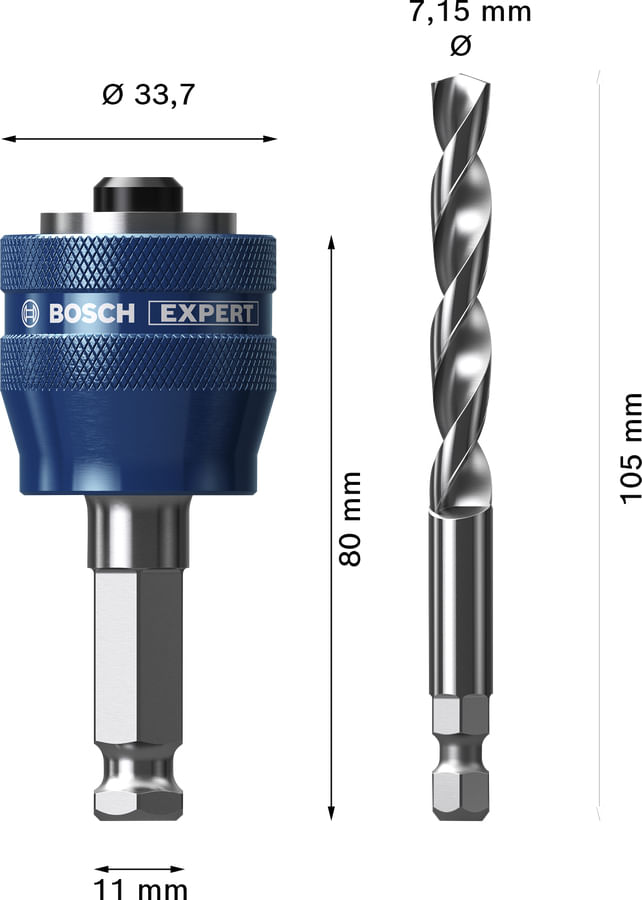 Bosch-Expert-2-608-900-527-accessorio-per-attacco-del-trapano-Adattatore-per-la-sega-a-tazza