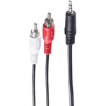 Shiverpeaks 3.5mm/2 x RCA 1.5m cavo audio 1,5 m Nero, Rosso, Bianco