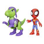 Hasbro Marvel Spidey e I Suoi Fantastici Amici, Spidey con Cattivo Dino Spidey, set di action figure Dino