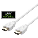 Deltaco HU-30A cavo HDMI 3 m HDMI tipo A Standard Bianco (Deltaco Ultra High Speed HDMI to HDMI 3m - White)