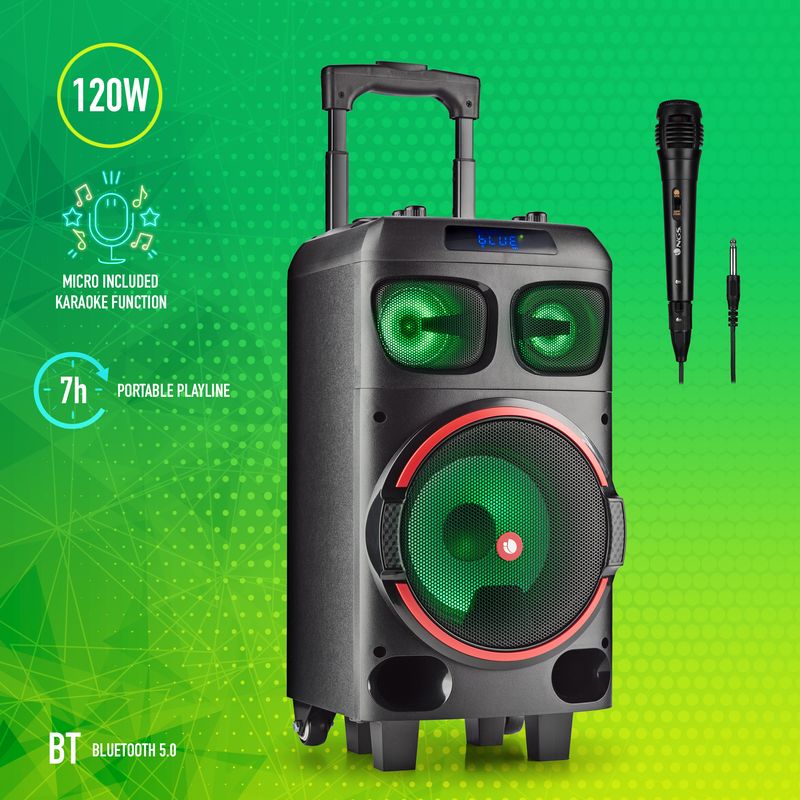 NGS-WILD-DUB-ZERO-Altoparlante-portatile-stereo-Nero-120-W