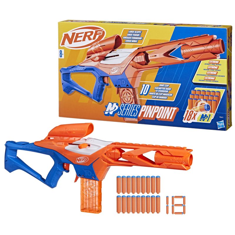 Nerf-N-Series-Pinpoint-blaster-con-18-dardi-N1-caricatore-da-10-dardi-giocattoli-per-bambini-e-bambine-dagli-8-anni-in-su