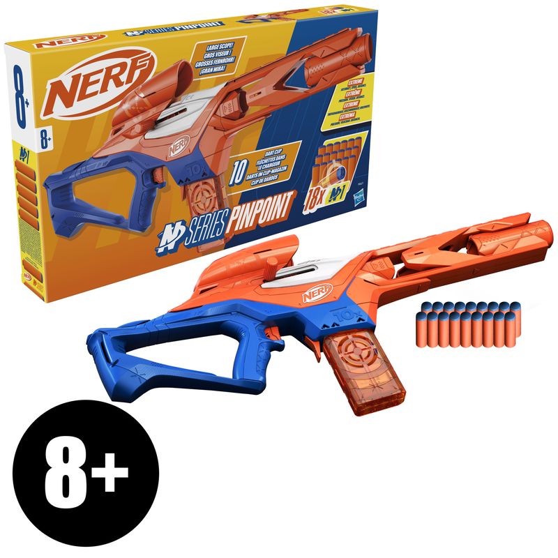 Nerf-N-Series-Pinpoint-blaster-con-18-dardi-N1-caricatore-da-10-dardi-giocattoli-per-bambini-e-bambine-dagli-8-anni-in-su