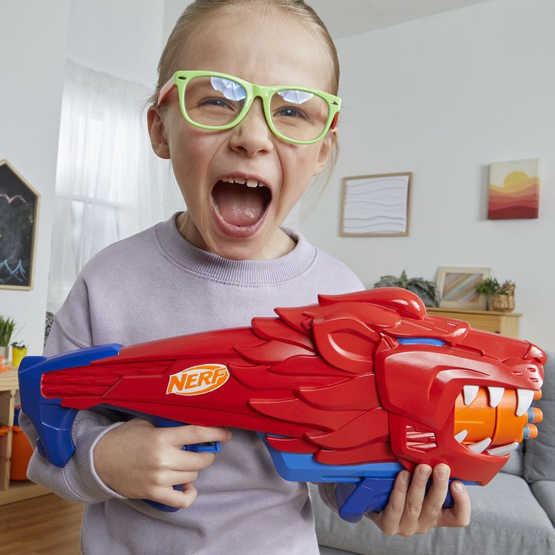 Nerf-Junior-Wild---Lionfury-blaster-facile-da-usare-16-dardi-Elite-blaster--giocattoli-a-tema-leoni-giocattoli-da-esterno