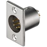 Goobay Spina di installazione per microfono Wentronic Goobay con contatti placcati in oro - 5 pin (11966)