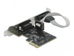 DeLOCK-PCI-Express-Card-to-2-x-Serial-RS-232---Serieller-Adapter---PCIe-20-Low-Profile---RS-232-x-2---Schwarz--90001-