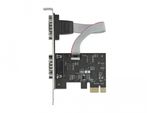 DeLOCK-PCI-Express-Card-to-2-x-Serial-RS-232---Serieller-Adapter---PCIe-20-Low-Profile---RS-232-x-2---Schwarz--90001-