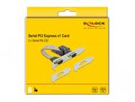 DeLOCK-PCI-Express-Card-to-2-x-Serial-RS-232---Serieller-Adapter---PCIe-20-Low-Profile---RS-232-x-2---Schwarz--90001-