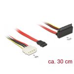 DeLOCK 85514 Cavo SATA 0,3 m 1 x Molex 4 pin 1 x SATA 22 pin - 1 x SATA 7 pin multicolore (85514)