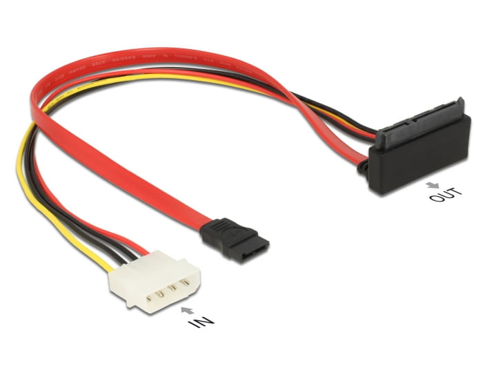 DeLOCK-85514-Cavo-SATA-03-m-1-x-Molex-4-pin-1-x-SATA-22-pin---1-x-SATA-7-pin-multicolore--85514-