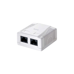 LogiLink NP0072 presa energia 2 x RJ-45 Bianco