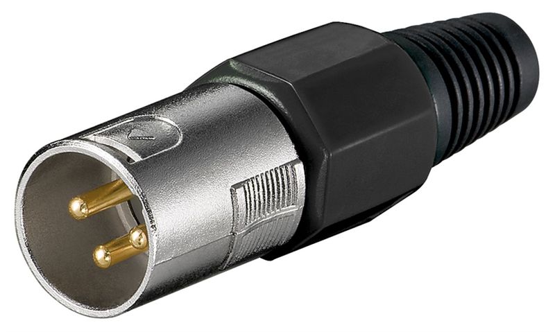 Wentronic-goobay---Audio-Stecker---XLR3-Stecker---abgeschirmt---Schwarz--11749-