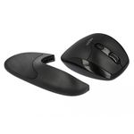 Delock Mouse ottico ergonomico a 5 pulsanti 24 GHz wireless con poggiapolsi - per destrorsi