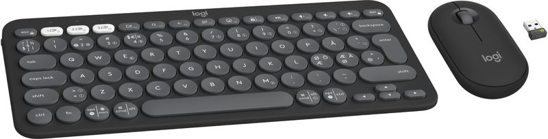 Logitech-Pebble-2-Combo-tastiera-Mouse-incluso-RF-senza-fili--Bluetooth-QWERTY-Danese-Finlandese-Norvegese-Svedese-Grafi