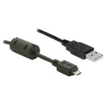 Delock USB2.0 A-Stecker zu USB micro-B Stecker  Drahtquerschnitt AWG 24 Power AWG 28 Daten  Kabellnge 1m  mit Ferritkern