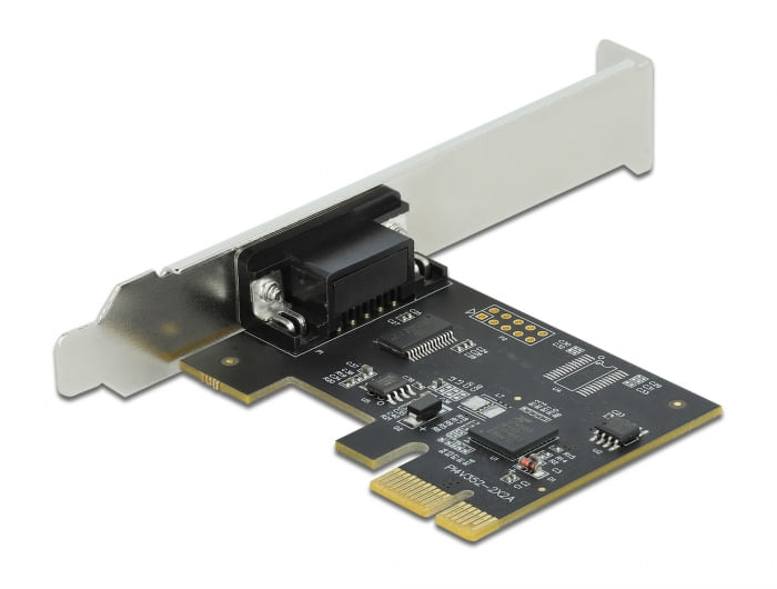 DeLOCK-PCI-Express-Card-to-1-x-Serial-RS-232---Serieller-Adapter---PCIe-20-Low-Profile---RS-232-x-1---Schwarz--90000-