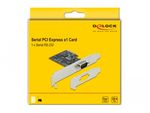 DeLOCK-PCI-Express-Card-to-1-x-Serial-RS-232---Serieller-Adapter---PCIe-20-Low-Profile---RS-232-x-1---Schwarz--90000-