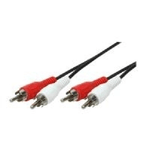 LogiLink 2xRCA - 2xRCA, 2.5m cavo audio 2,5 m Nero