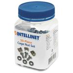 Intellinet 711081 porta accessori Confezione di dadi in gabbia (Cage Nut Set 50 Pack M6 Nuts Bolts and Washers Suitable