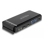 Delock Switch KVM DisplayPort 1.4 8K 60 Hz con USB 5 Gbps e audio