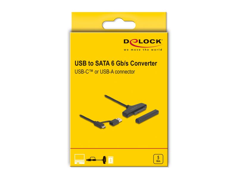 DeLOCK-61042-cavo-SATA-03-m-SATA-22-pin-USB-Type-C-USB-3.2-Gen-1-Nero--61042-SATA-cable-0.3-m-SATA---22-pin-Black---Warr