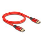 Delock Cavo DisplayPort 16K 60 Hz 1 m rosso in metallo