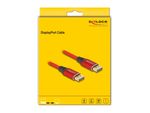 Delock-Cavo-DisplayPort-16K-60-Hz-1-m-rosso-in-metallo