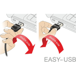 Delock Cavo EASY-USB 2.0 Tipo-A maschio angolato sinistra/destra  USB 2.0 Tipo-B maschio 05 m