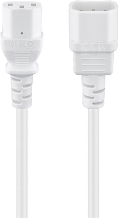 Goobay-97585-cavo-di-alimentazione-Bianco-3-m-Accoppiatore-C14-Accoppiatore-C13--Goobay-Power-Cable-C14-to-C13.-White.-3