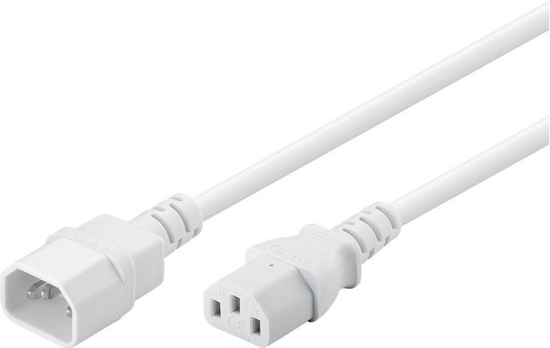 Goobay-97585-cavo-di-alimentazione-Bianco-3-m-Accoppiatore-C14-Accoppiatore-C13--Goobay-Power-Cable-C14-to-C13.-White.-3