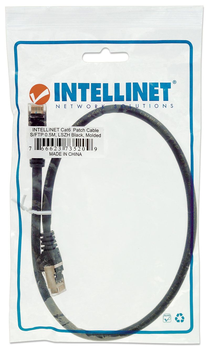 Intellinet-735209-cavo-di-rete-Nero-05-m-Cat6-S-FTP-S-STP--Network-Patch-Cable-Cat6-0.5m-Black-Copper-S-FTP-LSOH---LSZH-