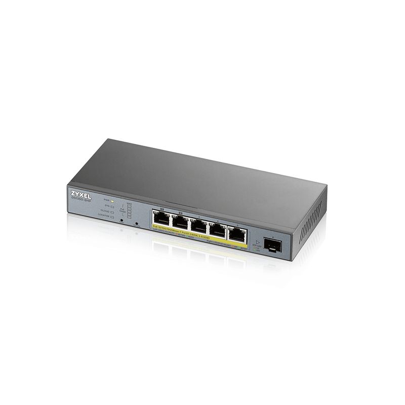 Zyxel-GS1350-6HP-EU0101F-switch-di-rete-Gestito-L2-Gigabit-Ethernet--10-100-1000--Supporto-Power-over-Ethernet--PoE--Gri