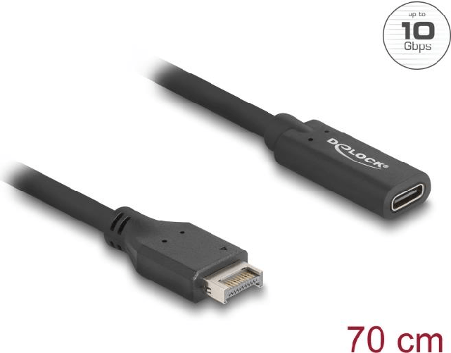 Delock-USB-10Gbps-Kabel-Typ-E-Key-A-20-Pin-ST>-USB-C-BU-0.7m---Kabel---Digital-Daten--85666-