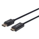 Manhattan 152679 cavo e adattatore video 18 m DisplayPort HDMI Nero (DisplayPort 1.1 to HDMI Cable 1080p60Hz 1.8m Male t