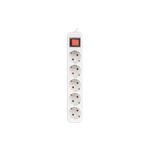 Lanberg PS1-05F-0150-W prolunghe e multiple 1,5 m 5 presa(e) AC Interno Bianco