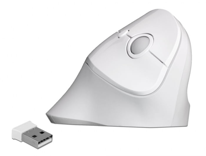 Delock-Mouse-USB-ergonomico-verticale---wireless-bianco
