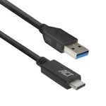 ACT AC7416 Cavo USB 1 m USB 3.2 Gen 1 (3.1 Gen 1) USB C USB A Nero